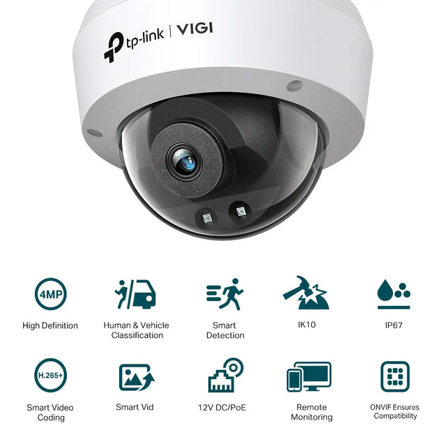 TP-Link VIGI C240I 4MP IR Dome Network Camera (4mm Lens)