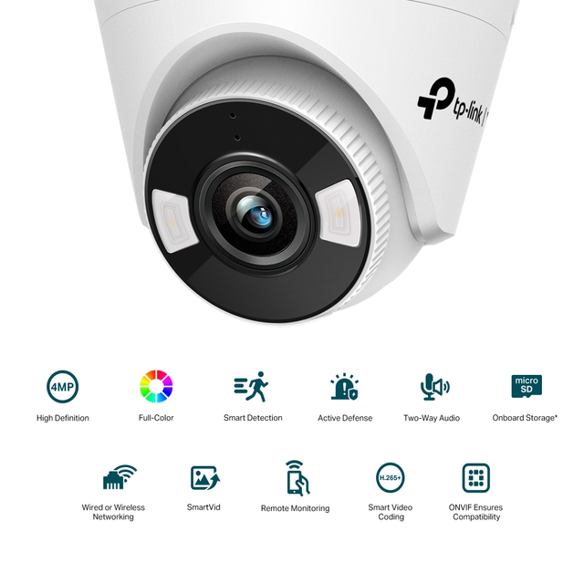 TP-Link VIGI C440-W 4MP Full-Colour Wi-Fi Turret Network Camera (4mm)